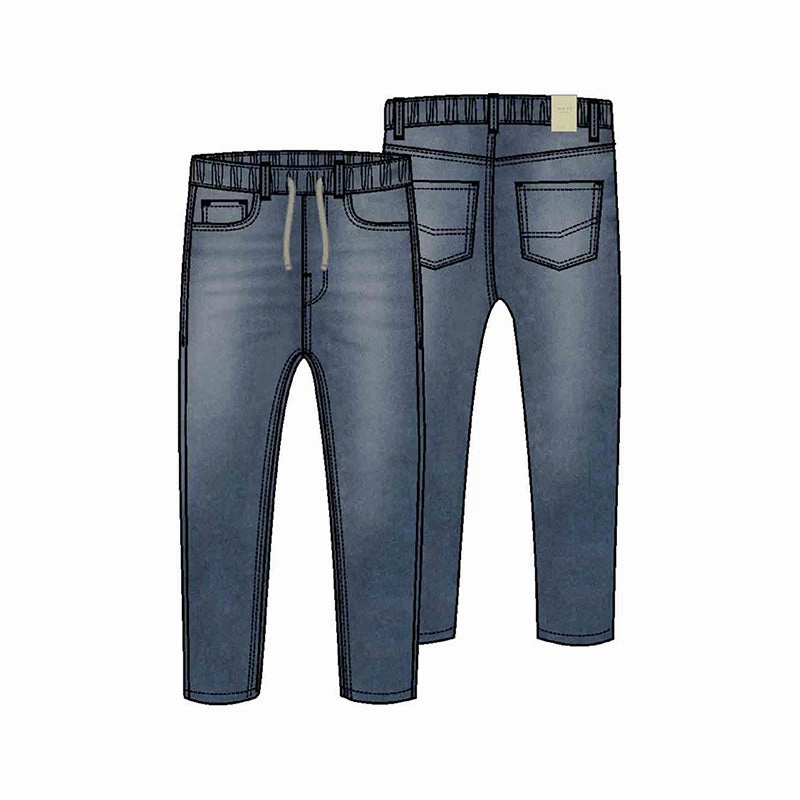 Mayoral Soft Denim Jogger Pants - Dark Blue Band outfits for kids High contrast kids' outfits