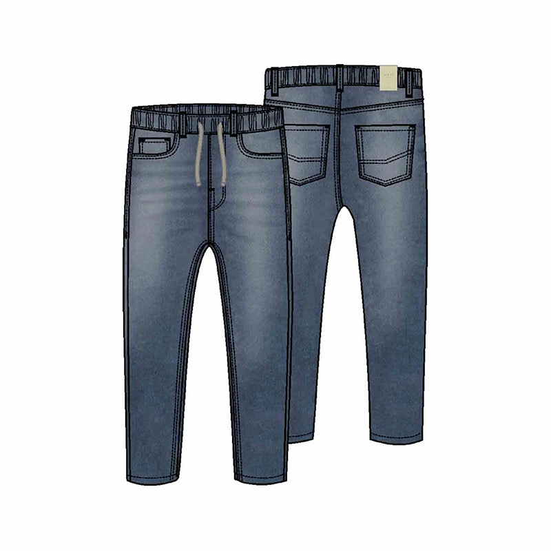 Wild Mayoral Soft Denim Jogger Pants - Dark Blue