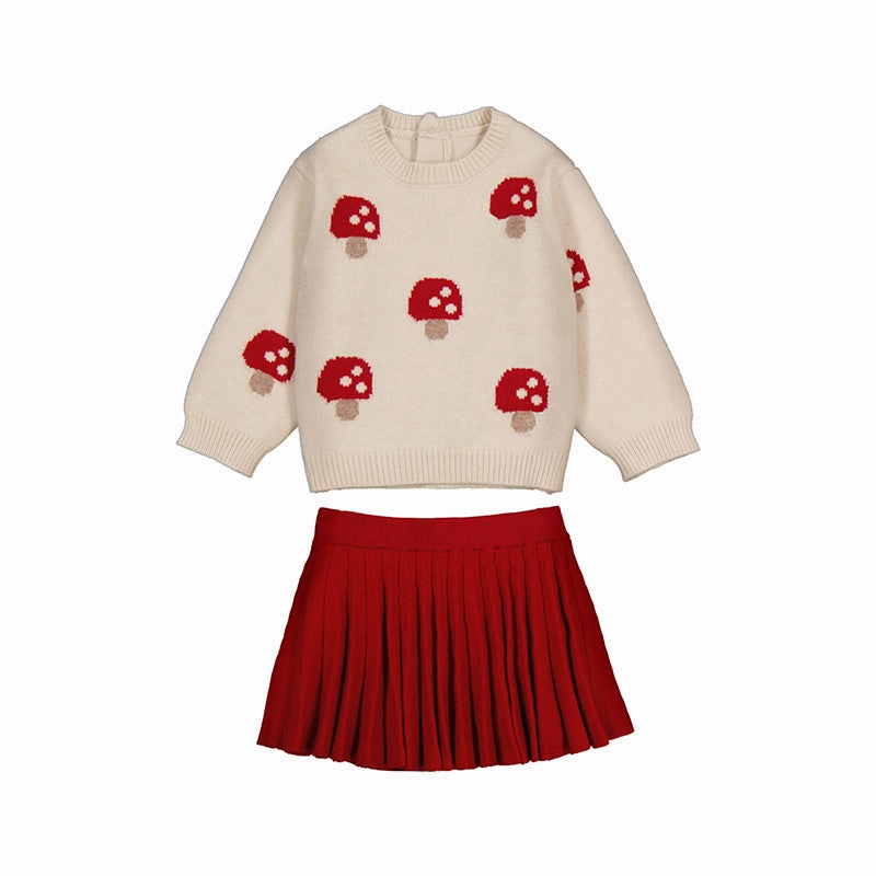 Mayoral Tricot Skirt Set - Red Dance outfits for kids Removable