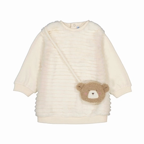 Polyester Removable Mayoral Tunic Dress with Bag - Macchiato Bear