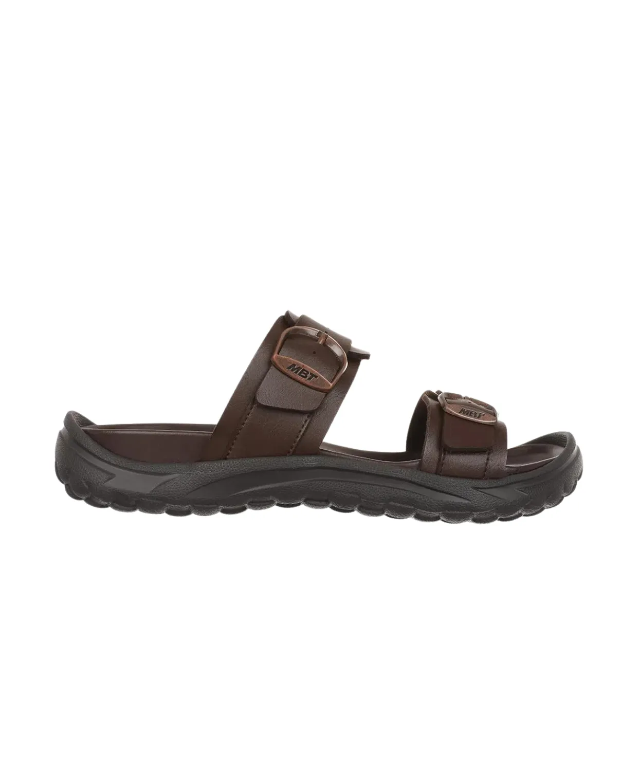 Pressure Dispersion MBT Fuji II Dark Brown Mens Recovery Sandals