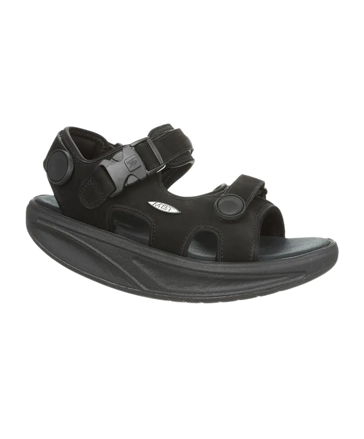 heavy - duty - upper - feature shoes MBT Kisumu Classic Black Mens Sandals
