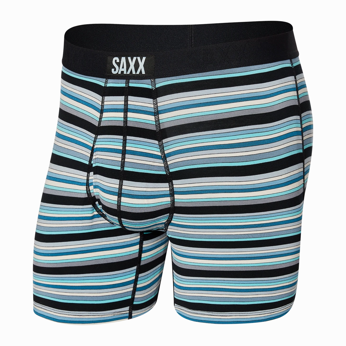 AntiPillingCloth Clear Tone Men's Saxx Ultra Boxer Brief Design: Desert Stripe Blue