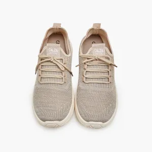 Men's Athletic Sneakers hard sole Stretch Knit Upper