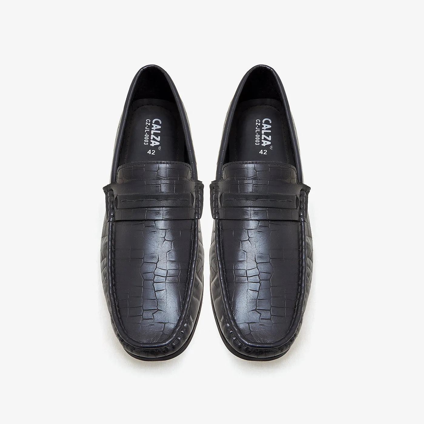 Men's Flexible Textured Loafers low - top style