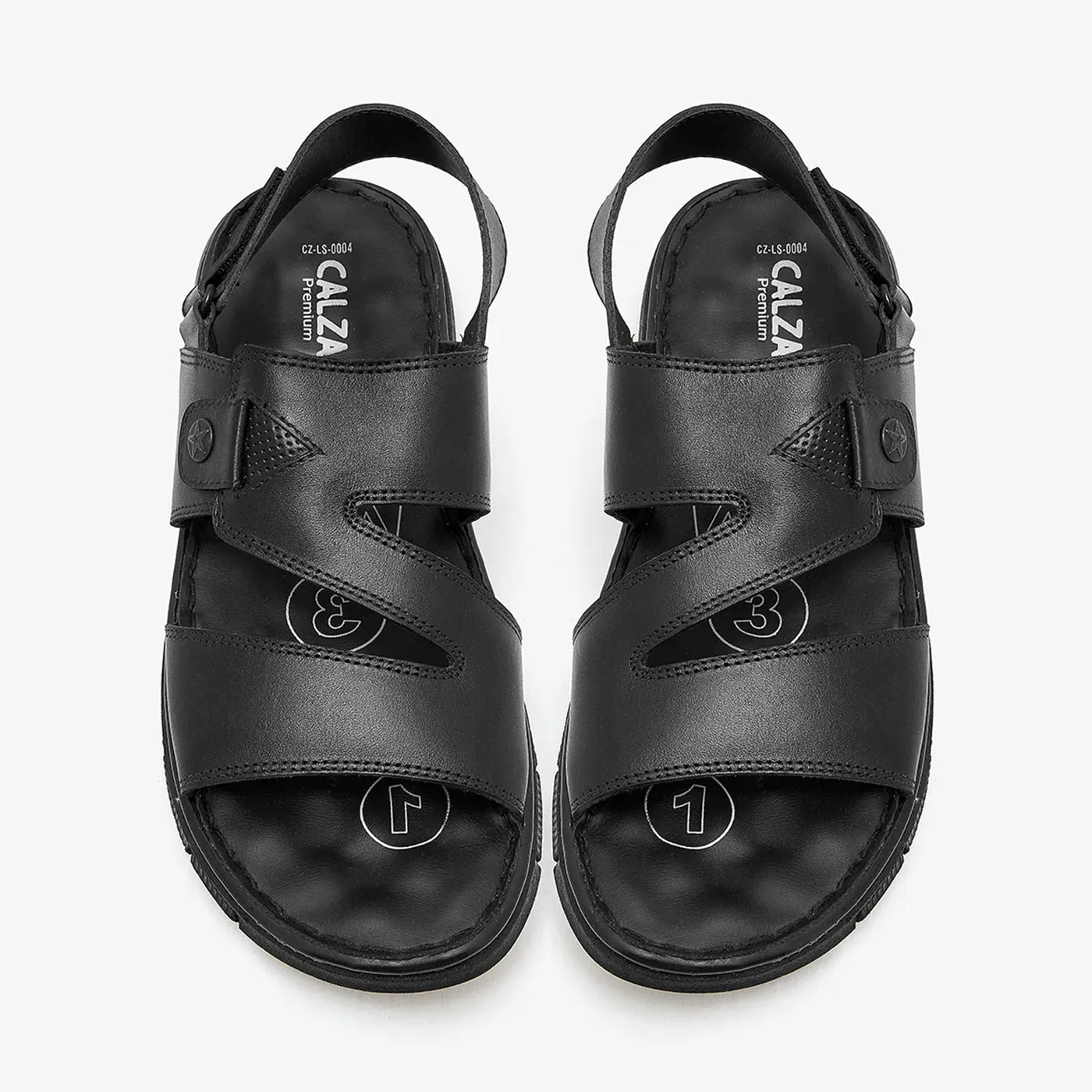 Men's Strappy Leather Sandals marathoner's shoe possibility
