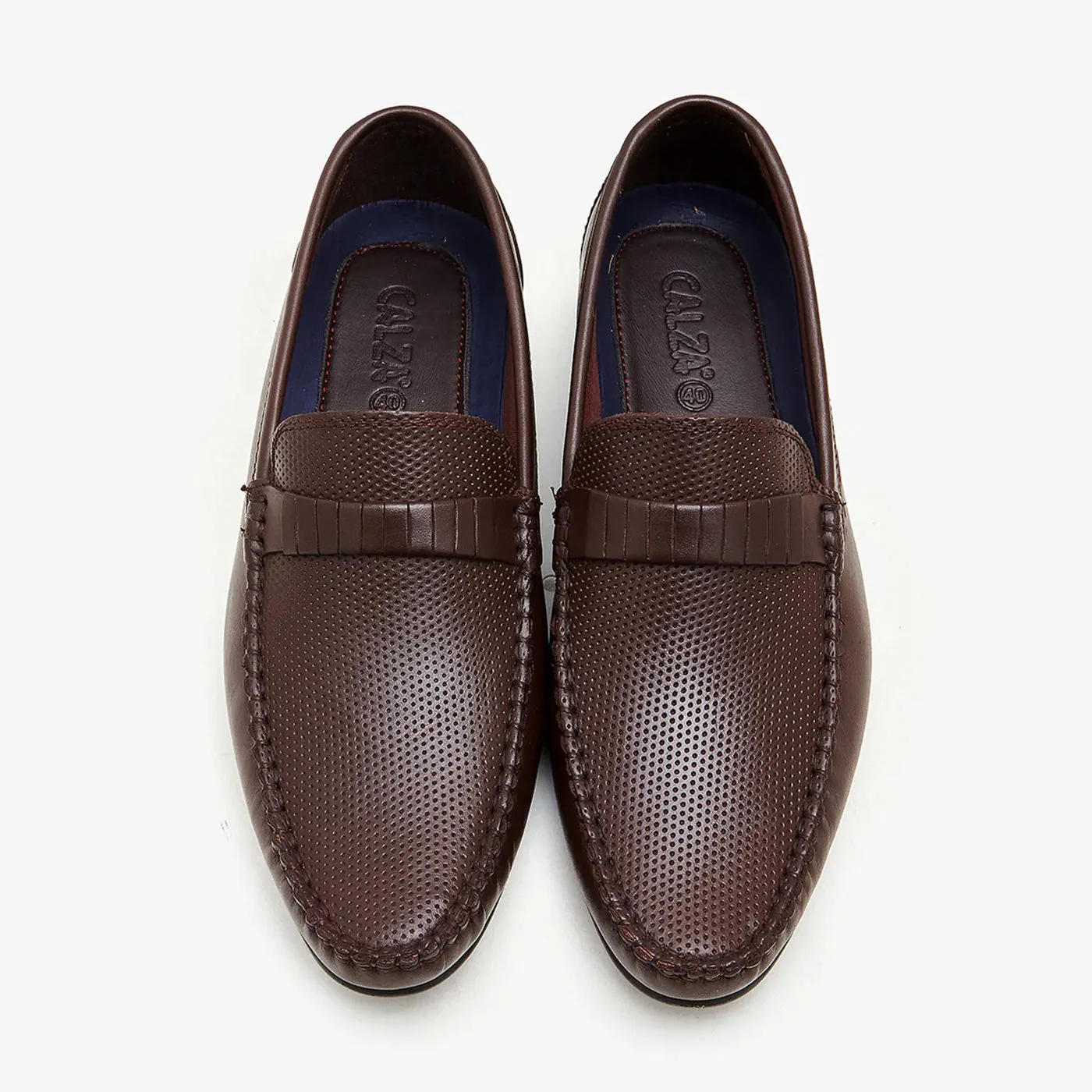 Men's Textured Leather Loafers running in a spinning studio shoes