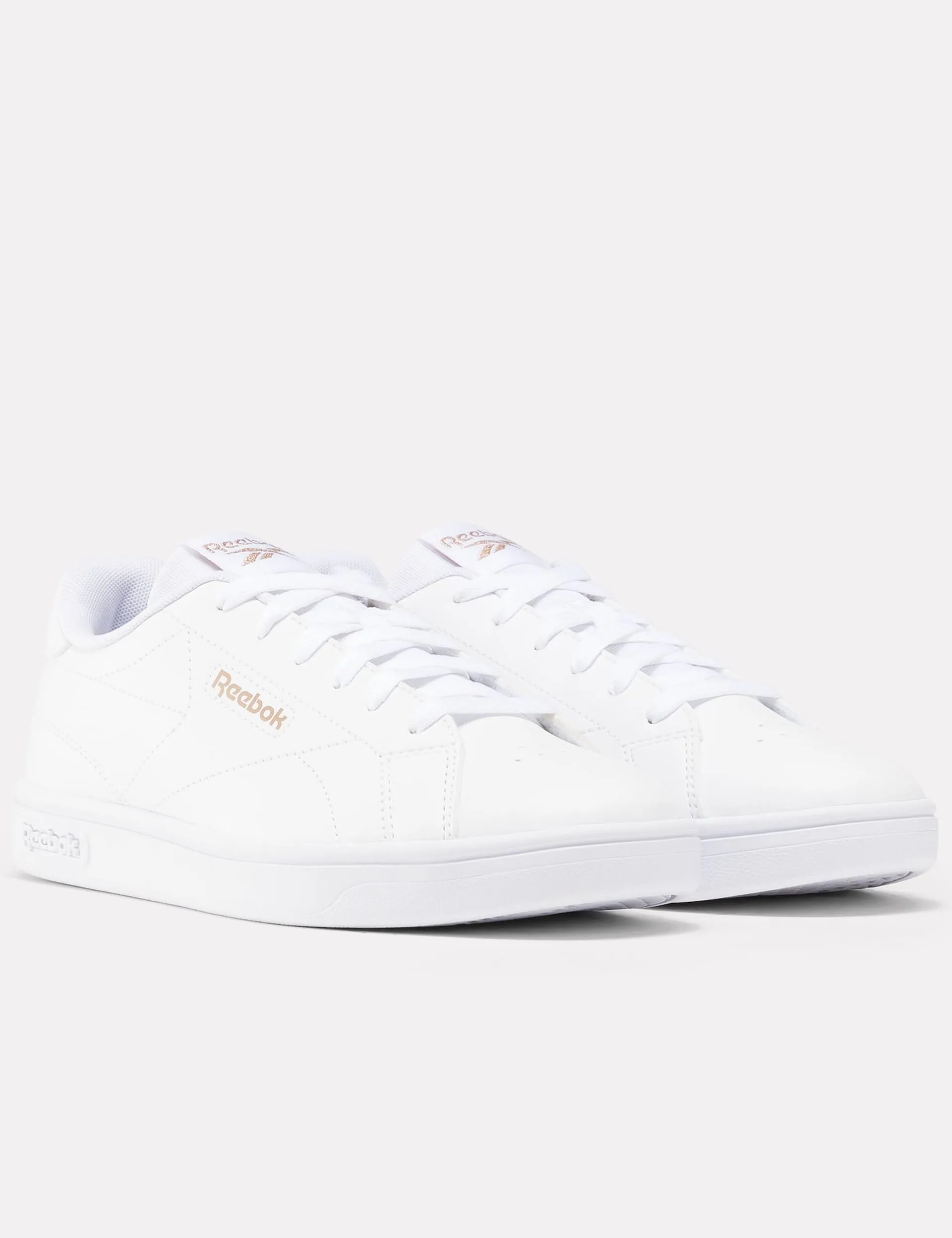 Court Clean Sneakers - White/Rose Gold mountain - running