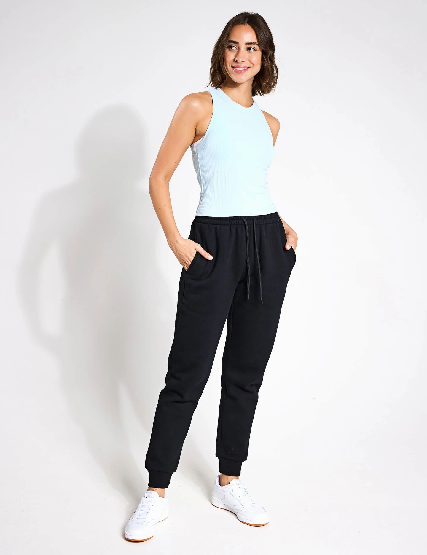 anti aircraft Anti Static Finish Harmony Ribbed Tank - Light Blue