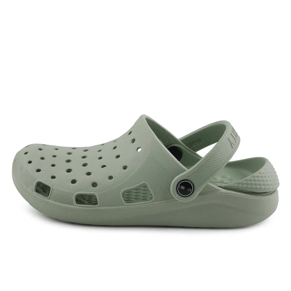 Anti Microbial Lining A-HA Light Green Slingback Clogs For Women LPMXT-801 By Liberty