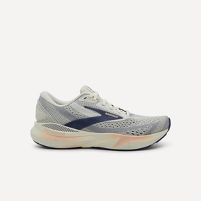 Brooks Adrenaline GTS 24 Grey / Blue Ribbon / Peach Womens Roomy Fit
