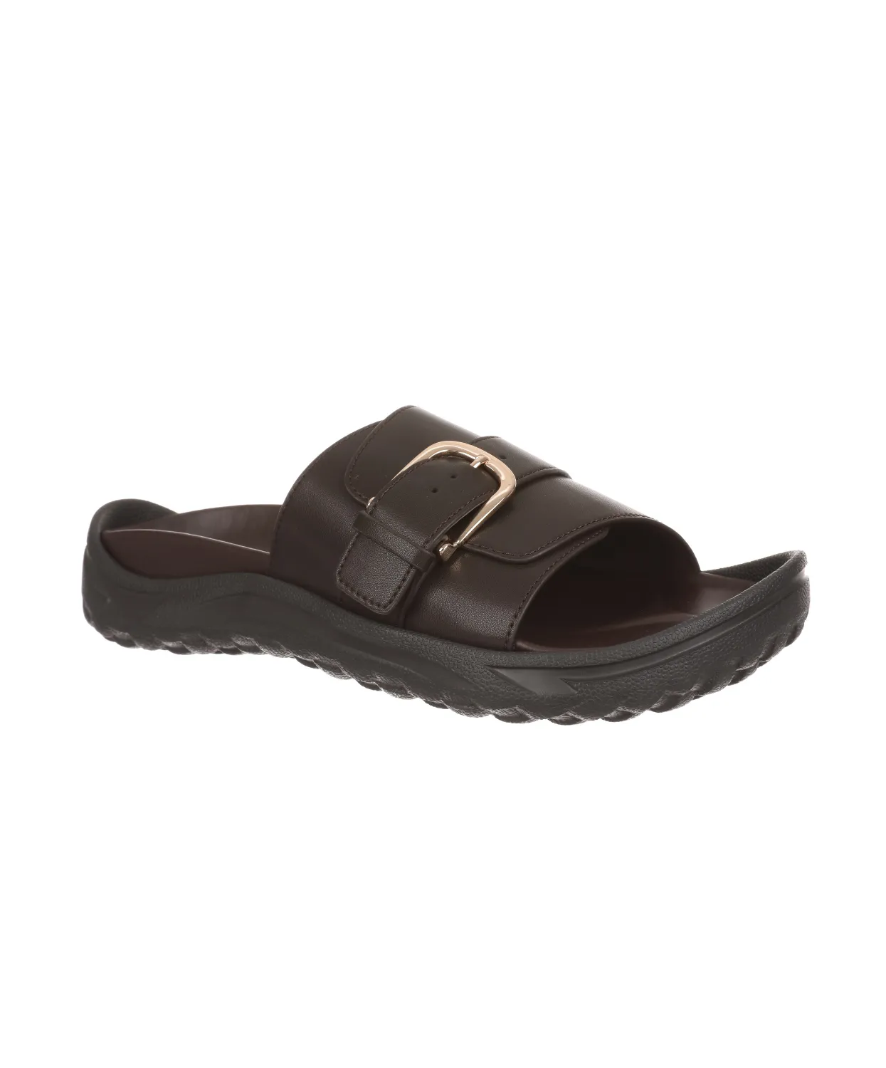 MBT Nikko Brown Womens Recovery Slides Hydrodynamic