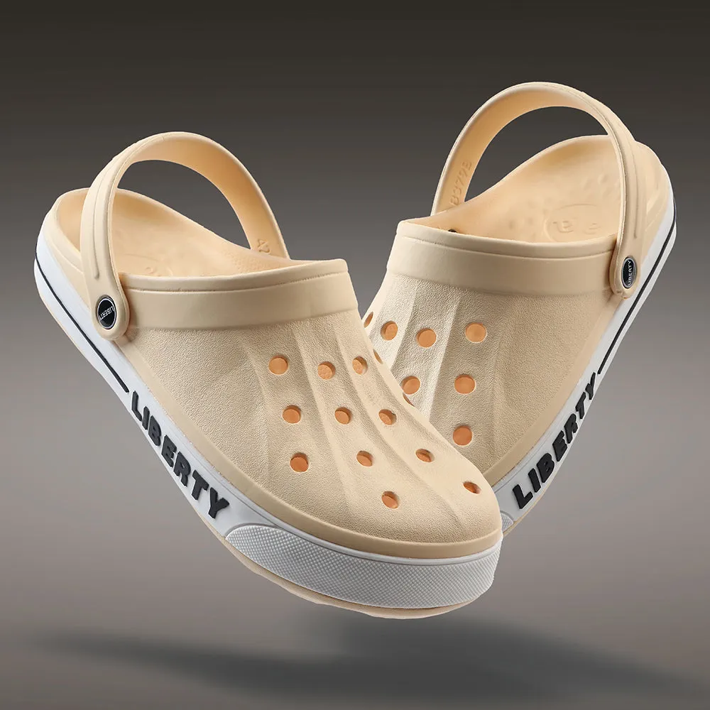 running with a headband A-HA Khaki Casual Slip-on Clogs For Men LITEWALK By Liberty