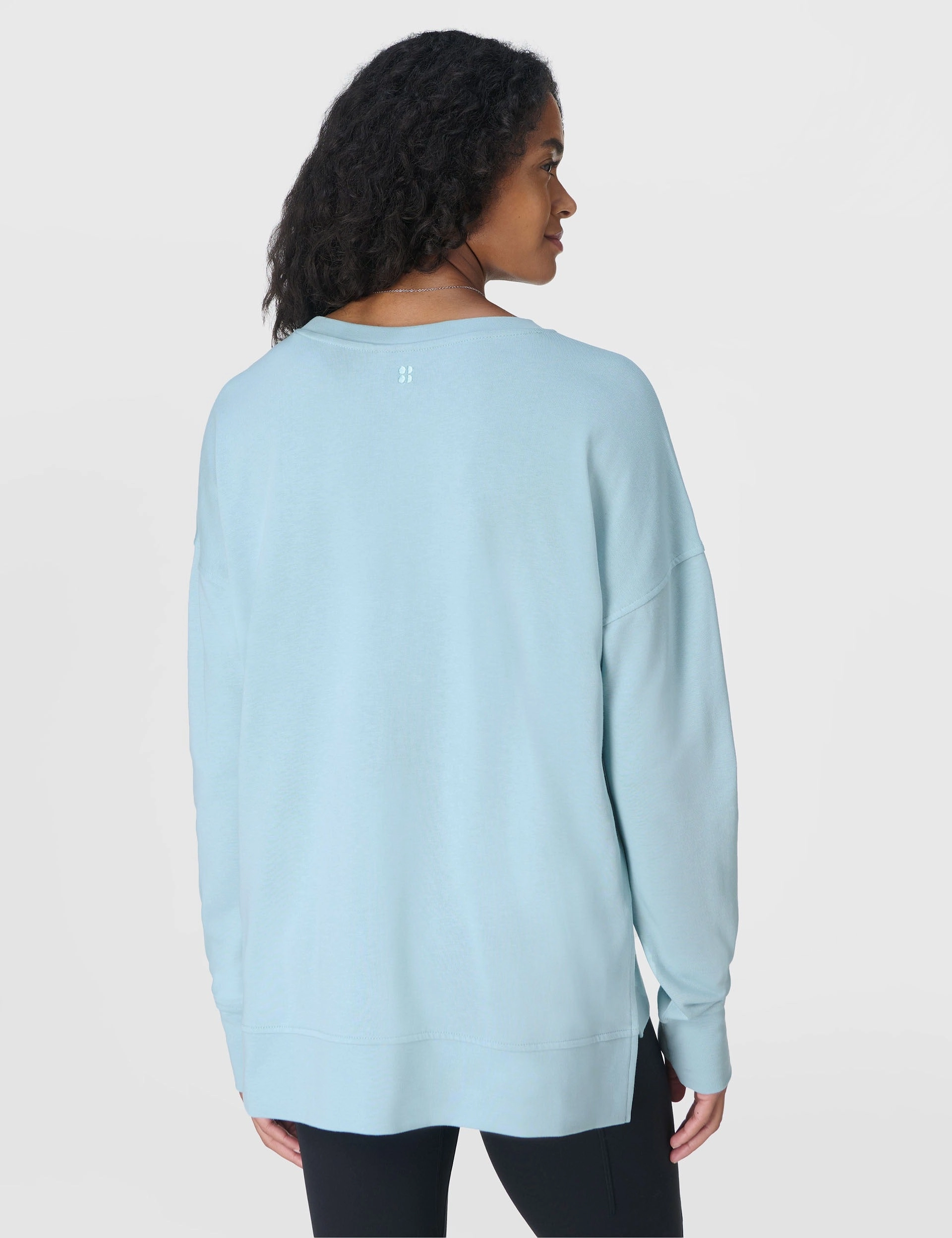 After Class Longline Sweatshirt - Vista Blue Clear Mind