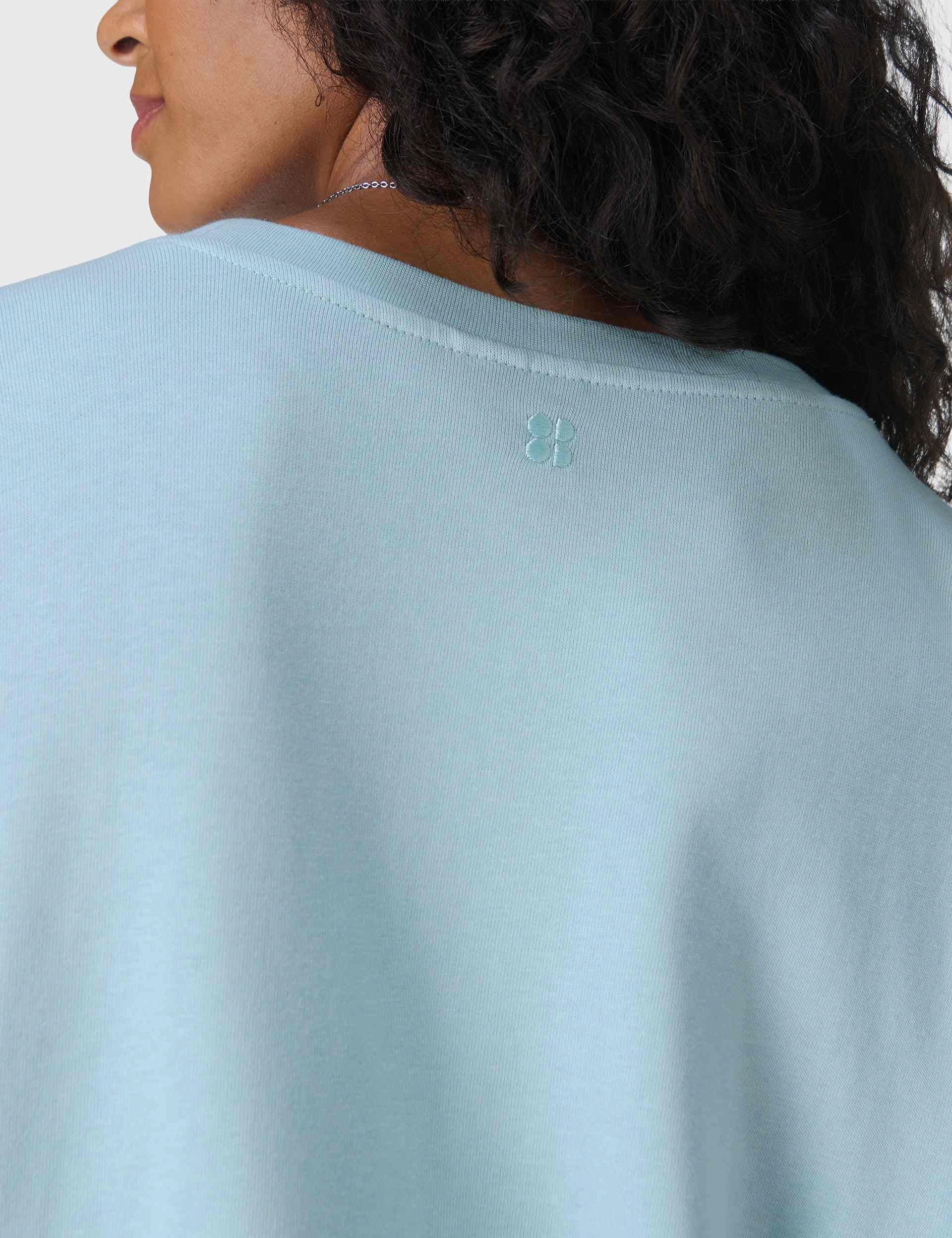 After Class Longline Sweatshirt - Vista Blue Casual Blouse