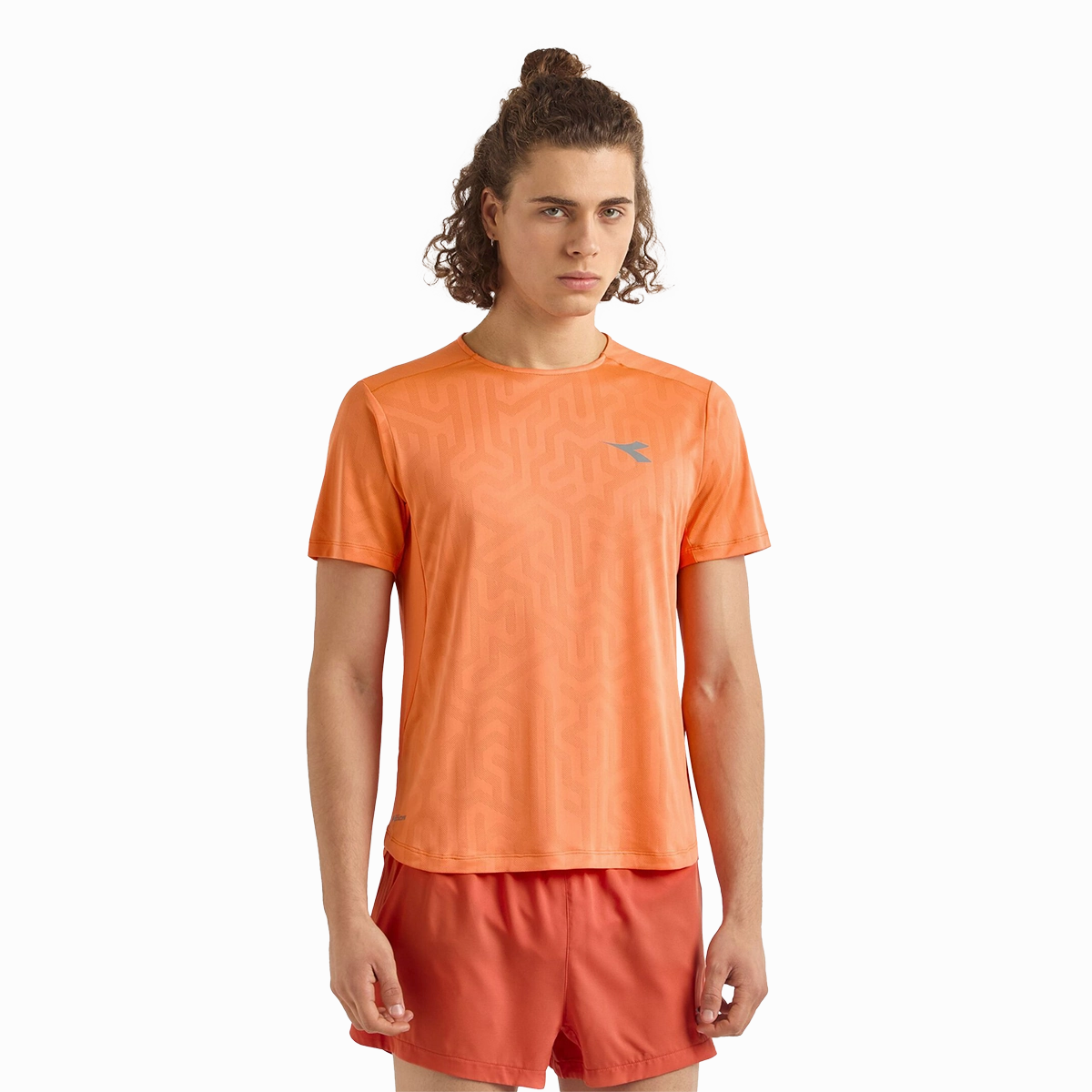Structured Shoulder Diadora Super Light SS T-Shirt Orange Nectarine