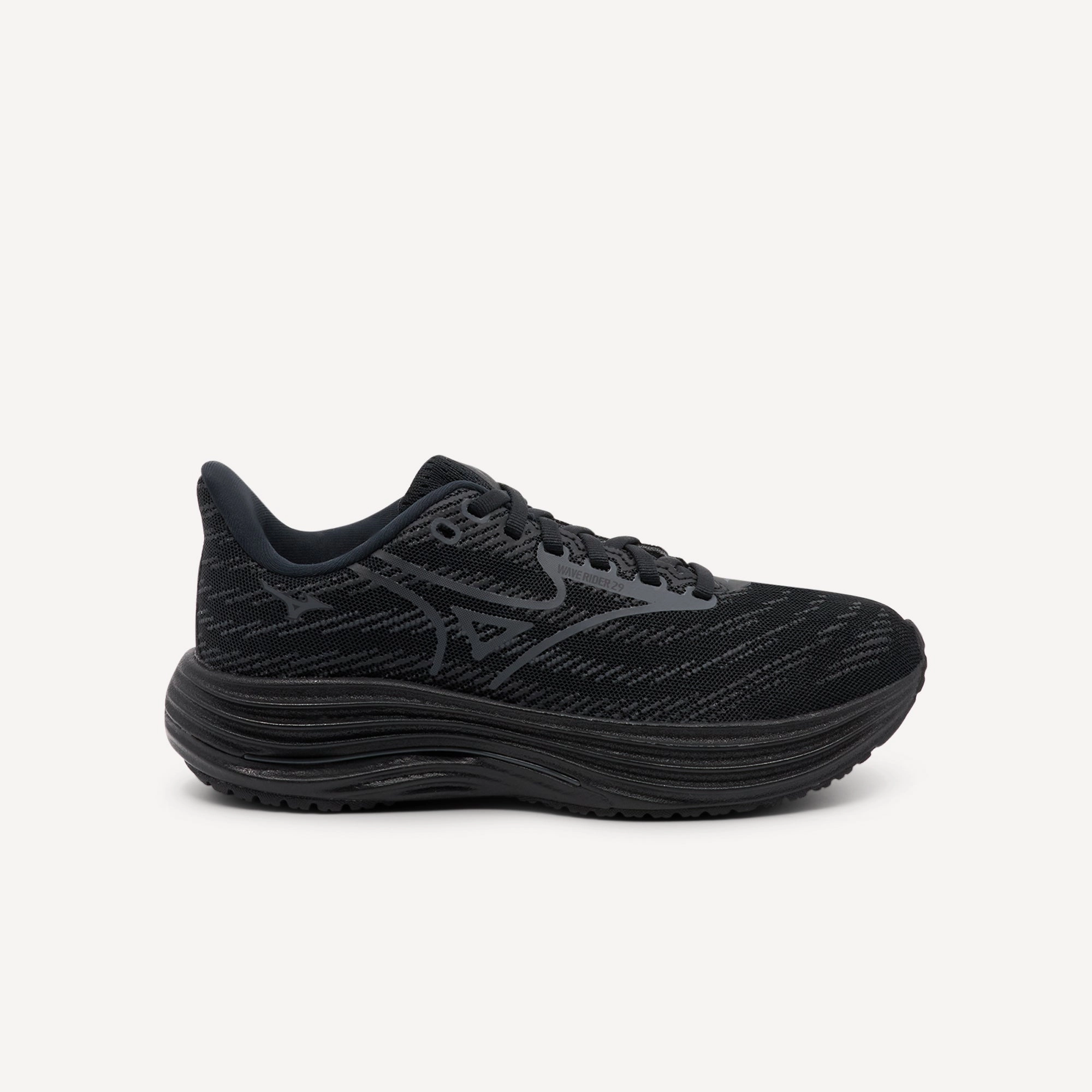 Compression Web Midsole Running Mizuno Wave Rider 29 Black / Iron Gate / Black Sand Womens