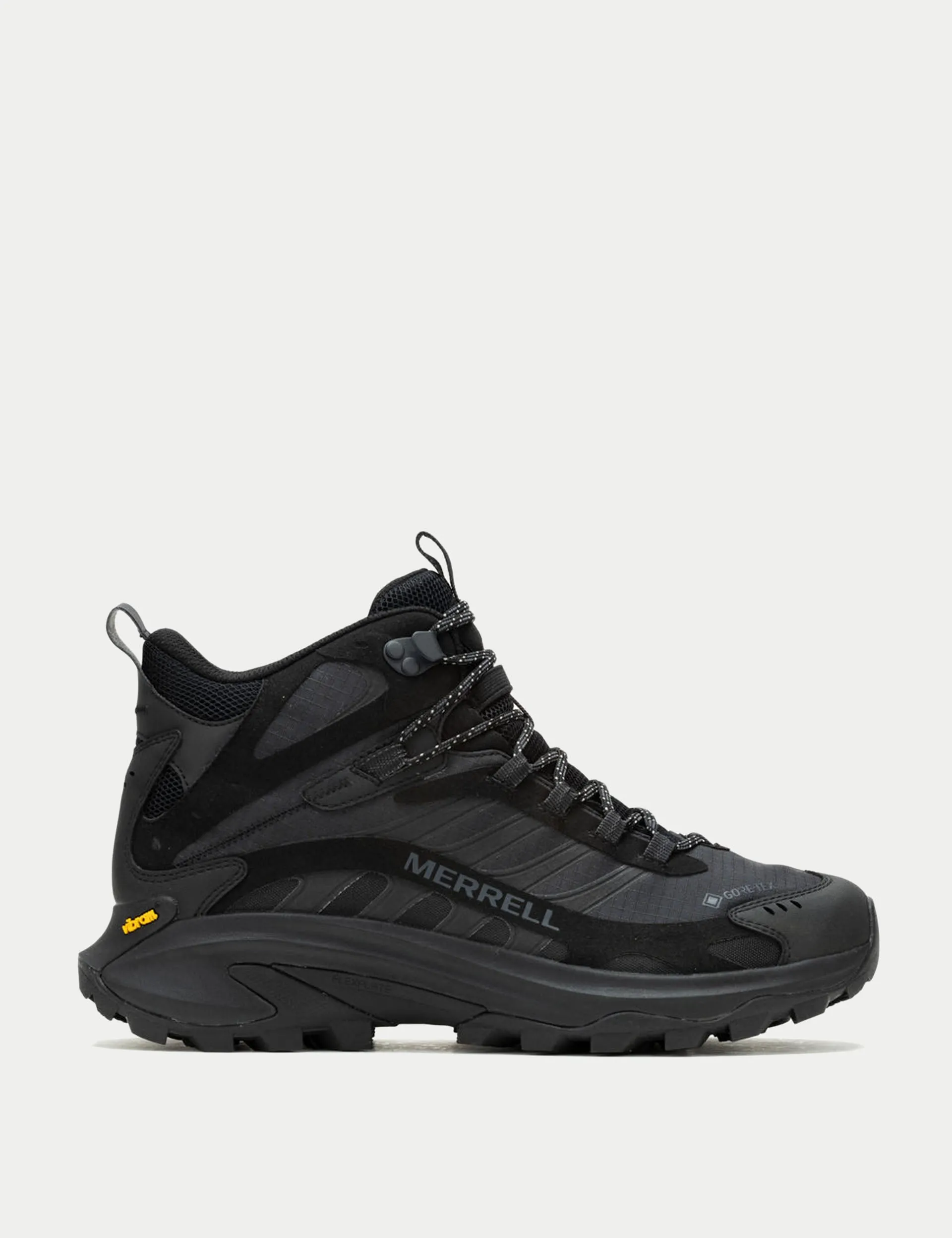 Moab Speed 2 Mid GTX - Black stiff material shoe matter