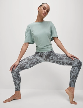 StretchTechnology Modal Blend Lightweight Tie Back T-Shirt - Light Mint