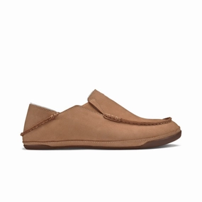 Olukai Men's Kipuka Hulu Slipper - Natural Minimal Design MoistureControl Fabric