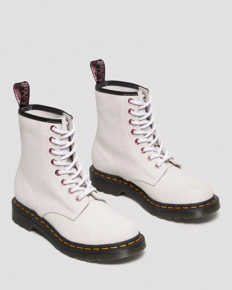 Commute Ease MoistureWicking Technology Dr. Martens Women's 1460 - White Bejeweled