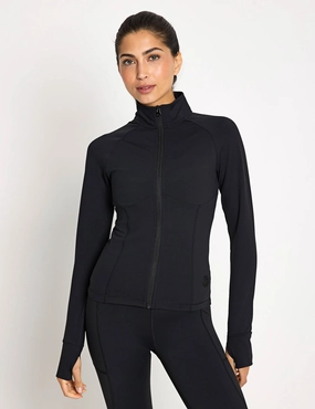Hiking - wear cooking Zuri Contoured Zip Thru Top - Black