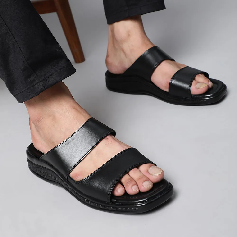 loops multi - terrain shoes Coolers Casual Black Slippers For Men 2050-02 By Liberty