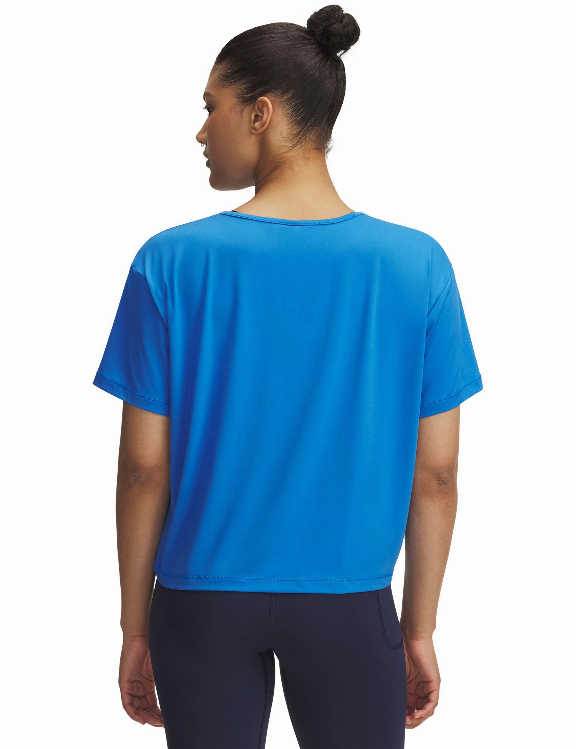 Motion Short Sleeve - Blue Atlantis/White Moisture Management Fabric