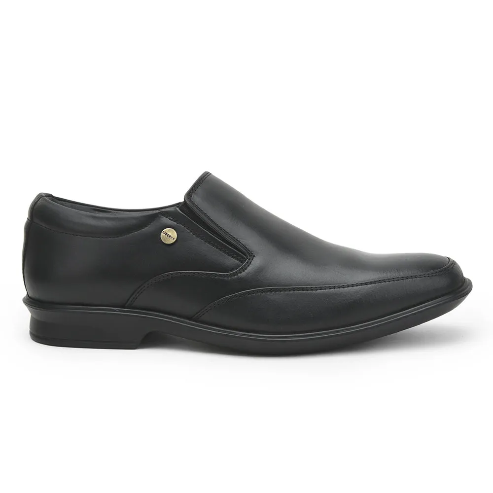 Fortune Formal Non Lacing Shoes For Men (Black) LUCIO-503 By Liberty Ankle Lockdown
