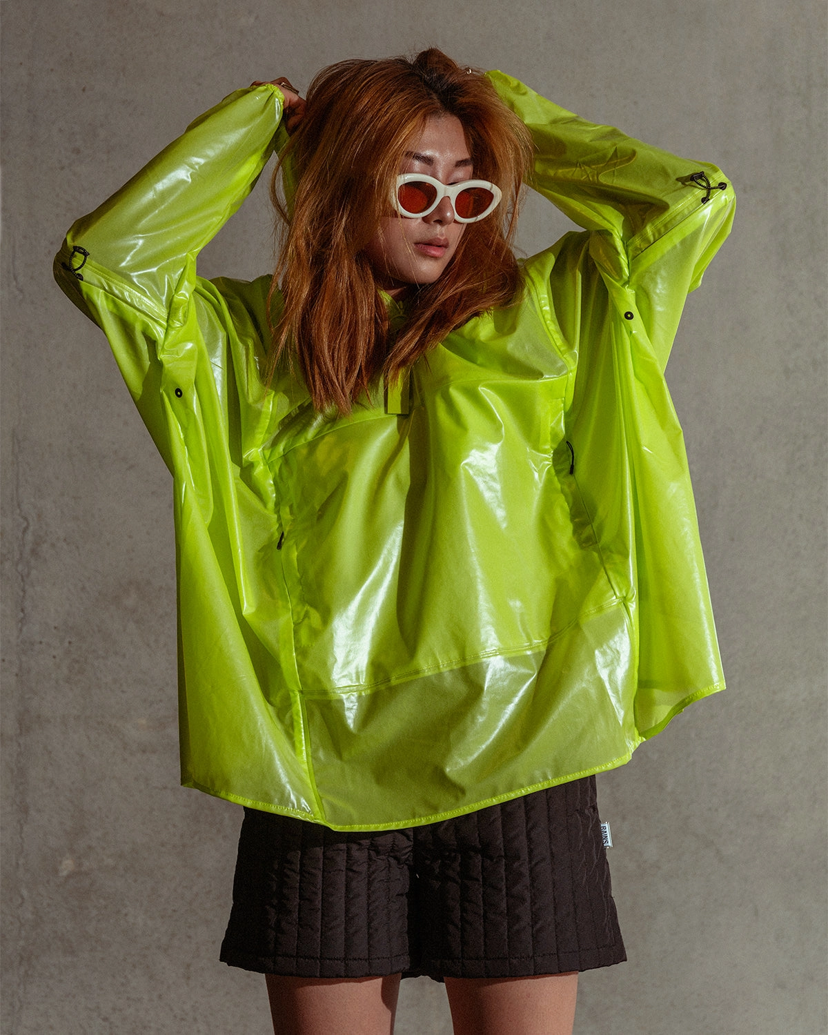 QuickDry Construction RAINS Ultralight Anorak 'Digital Lime'