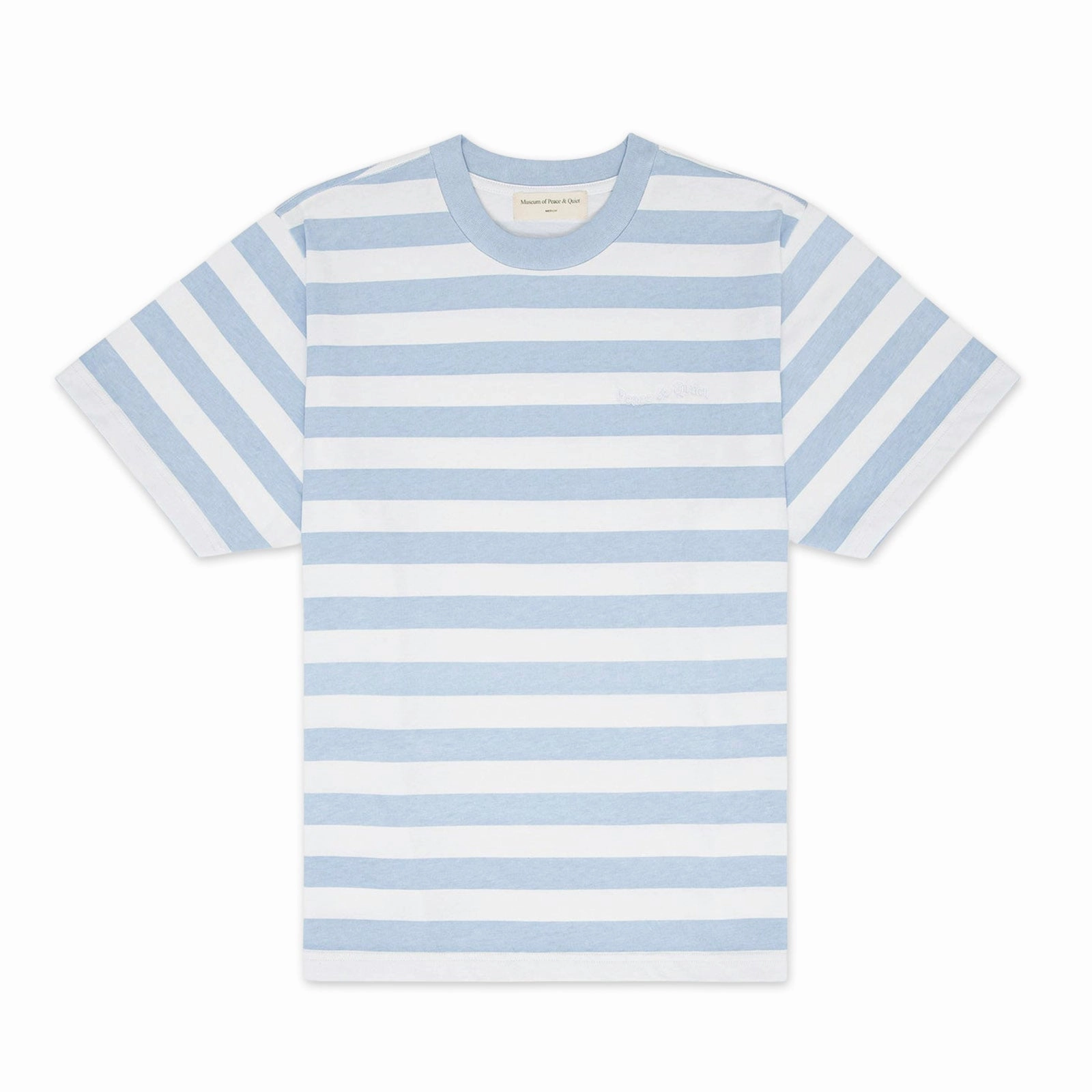 Museum Of Peace And Quiet Wordmark Striped T-Shirt 'Baby Blue' SweatAbsorbentLining Light Pants