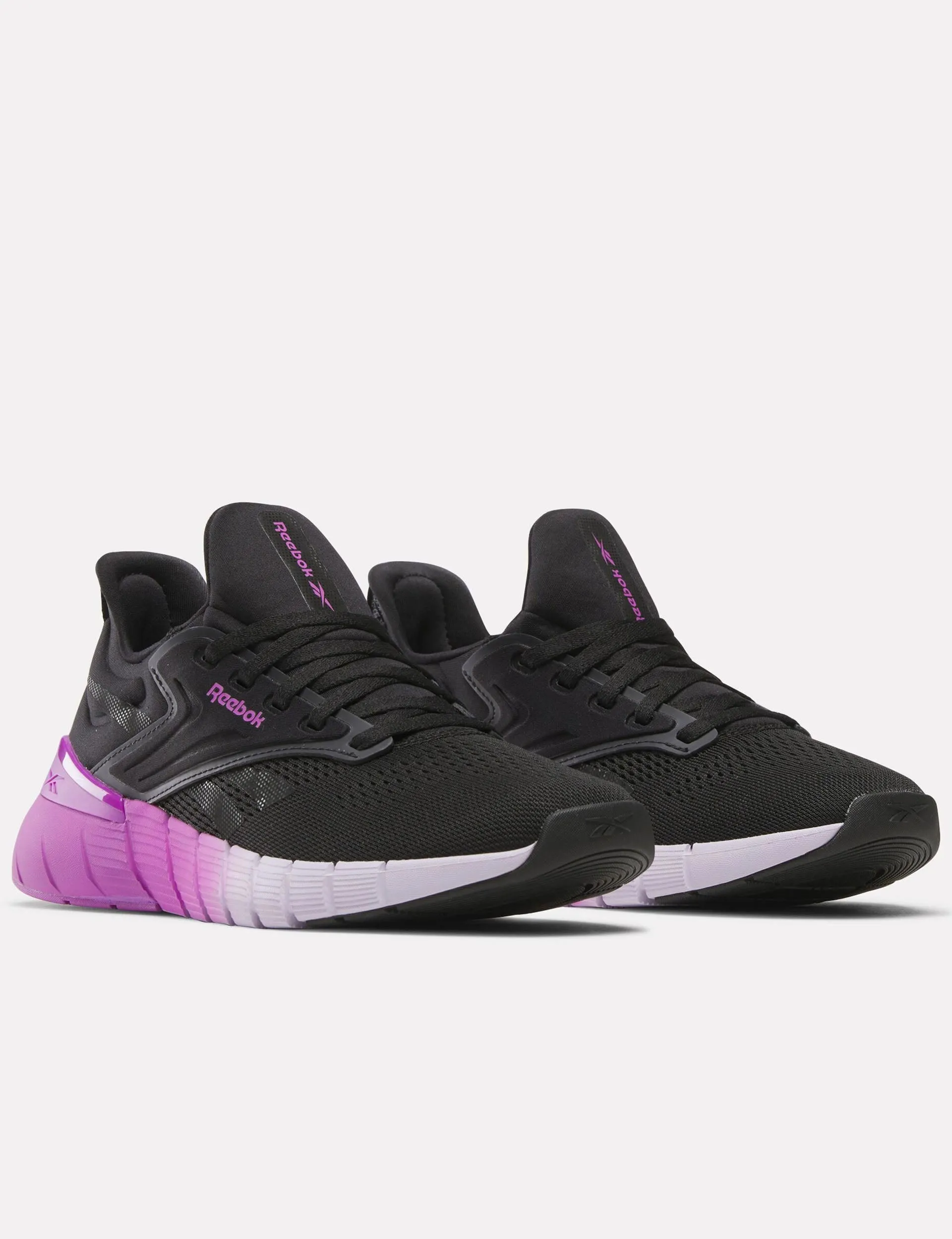 Advanced Foam Technology Hyper Elastic Midsole Nano Gym Shoes - Black/Purple Rave/Digital Gleam