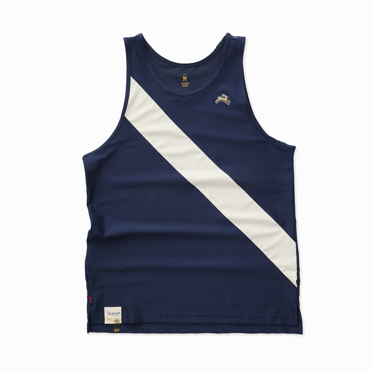 Tracksmith Van Cortlandt Singlet Hybrid Fabric Blend Flatlock Seam Technique