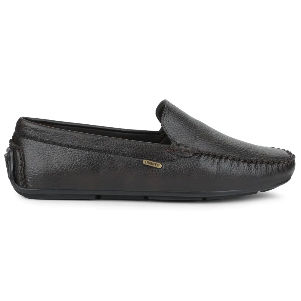 Fortune Brown Casual Loafers For Men AVL-4 By Liberty Pressure Dispersion Sole