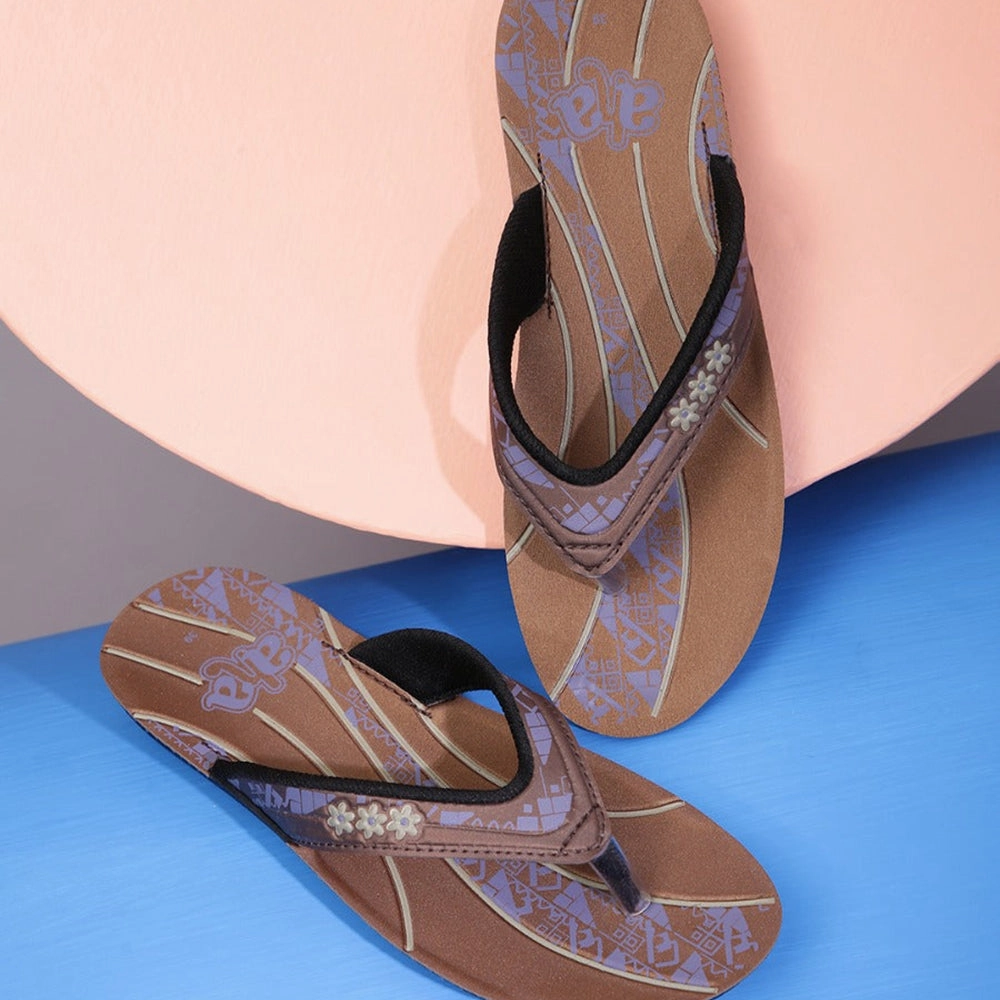 A-HA By Liberty BERLIN Women Casual Brown Slippers Metallic accents performance - enhanced shoes