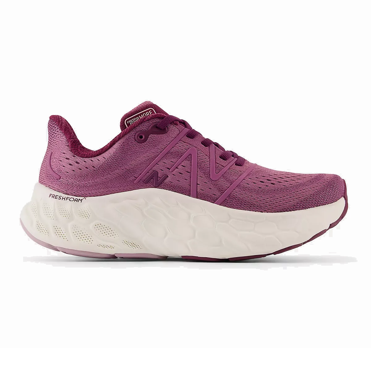 New Balance Fresh Foam X More V4 - Raisin - Dark Ember Heel Lock Technology wedge - heel shoes