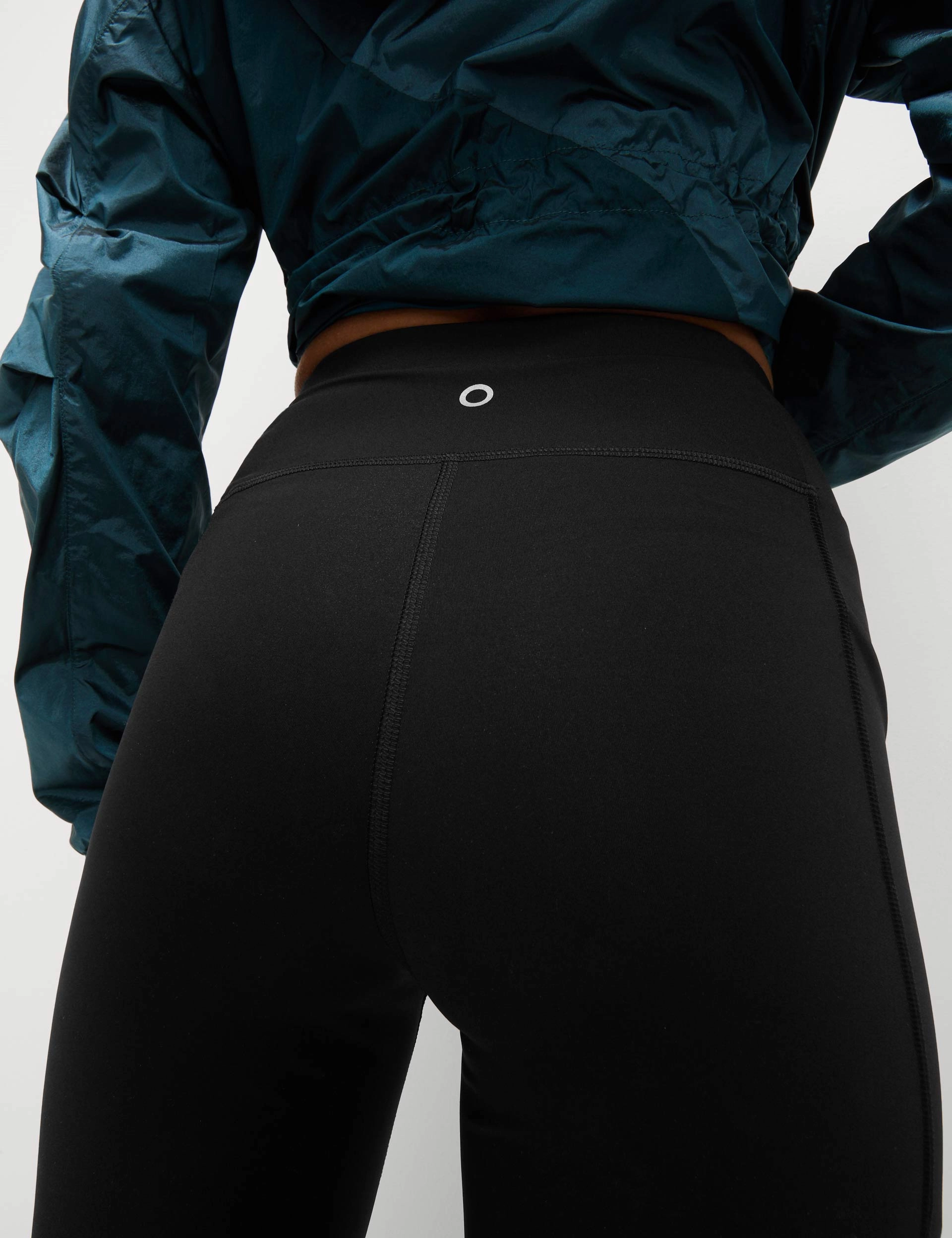 Go Train Laser Cut Gym Leggings - Black Bonded Pockets