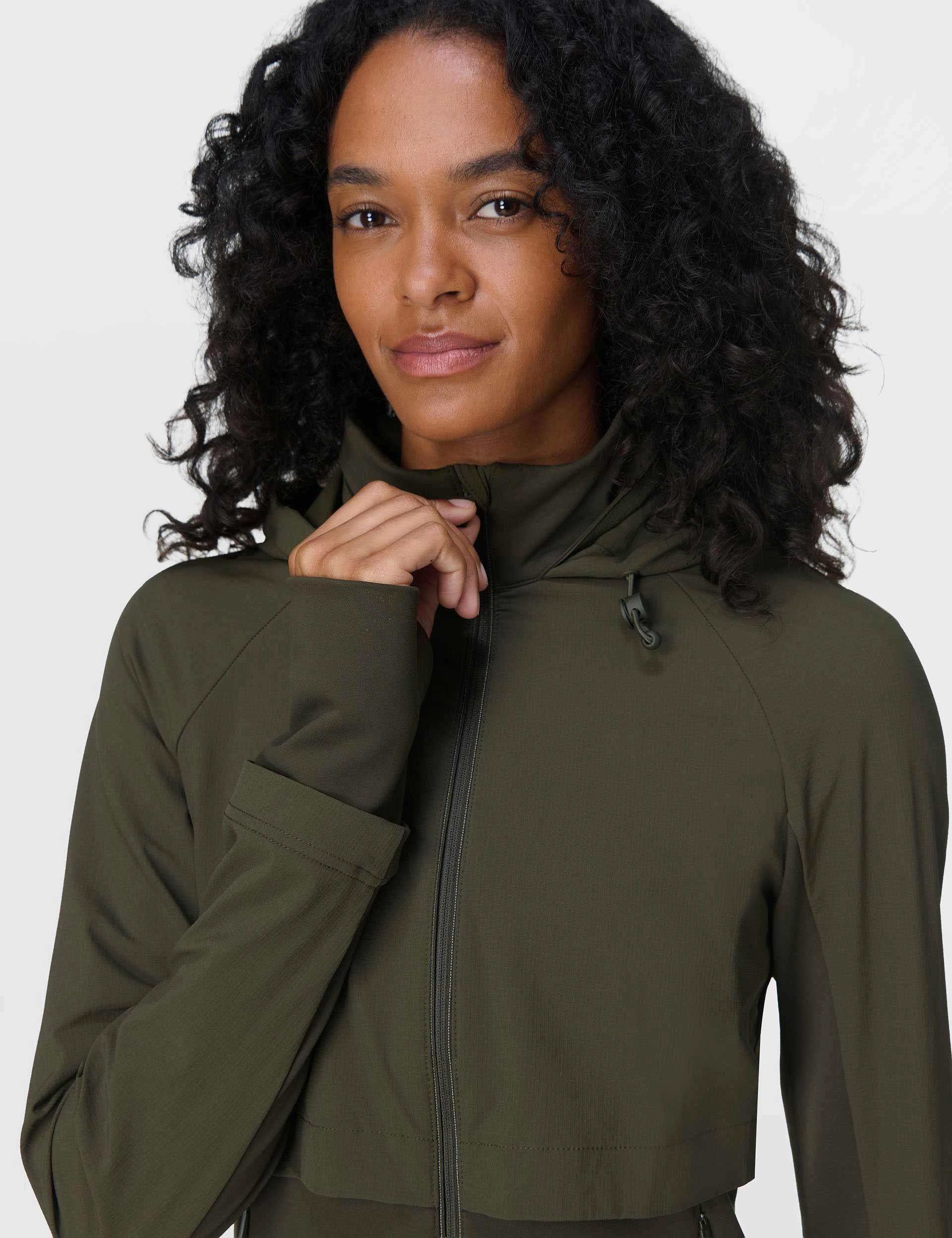 AntiPilling Technology Pro Run Water Resistant Run Jacket - Nori Green