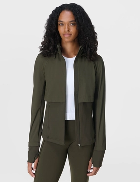 Pro Run Water Resistant Run Jacket - Nori Green Timeless Dress