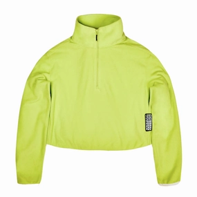 SweatWickingLining Low Maintenance RAINS Fleece W Half Zip 'Digital Lime'