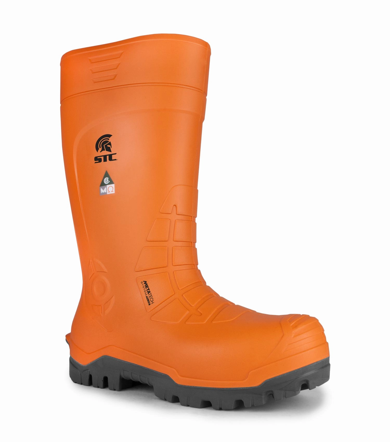 Reflective Detailing Support Layer Golden, Orange |15'' PU Work Boots | Metguard Protection