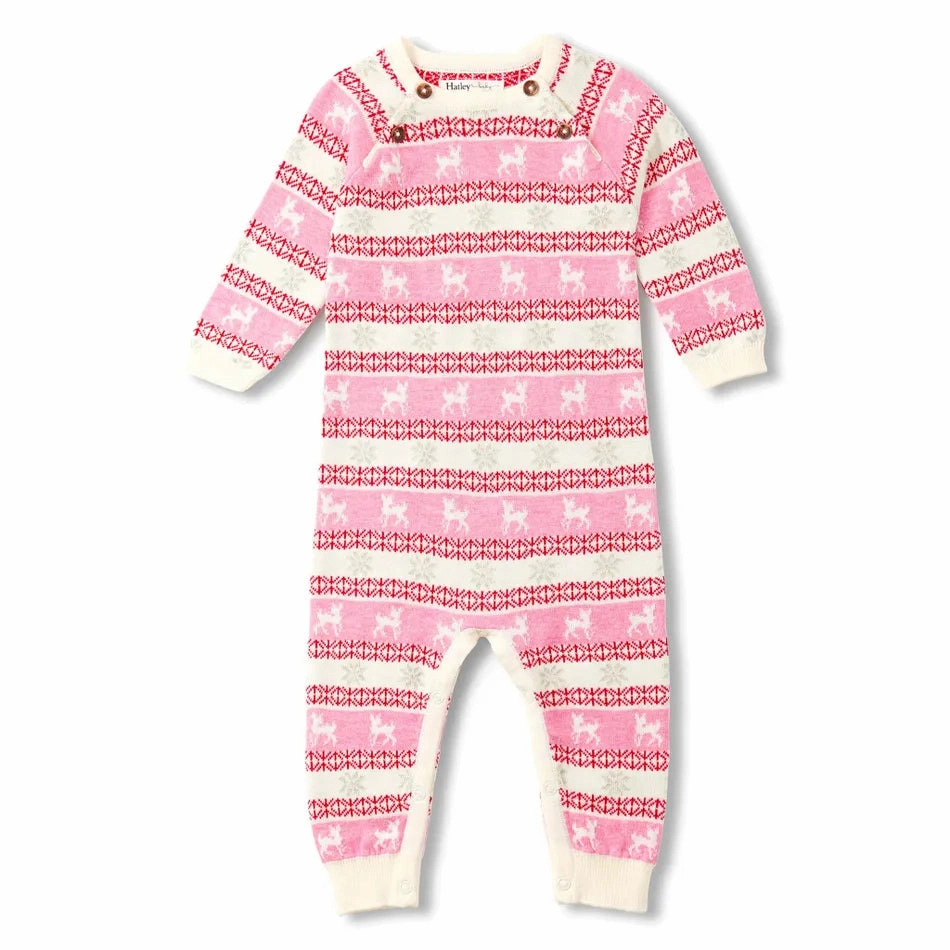 StaticFreeLining Hatley Fair Isle Sweater Romper - Baby Doe