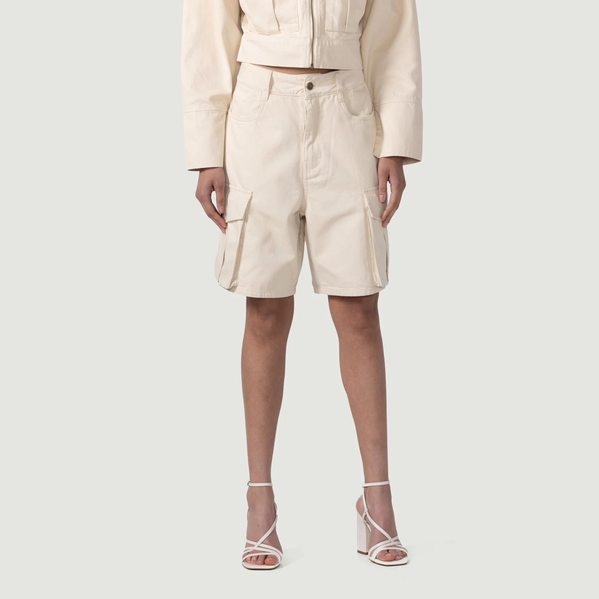 Women's Honor The Gift Baggy Cargo Short 'Bone' Versatile Scarf