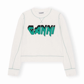 Ganni Isoli Rock Sweatshirt 'Egret' Breathable mesh lining Comfort Design