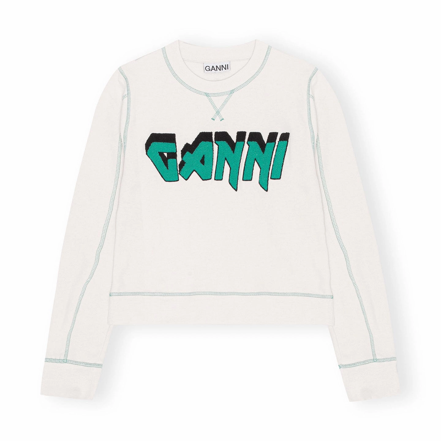 Ganni Isoli Rock Sweatshirt 'Egret' Breathable mesh lining Comfort Design