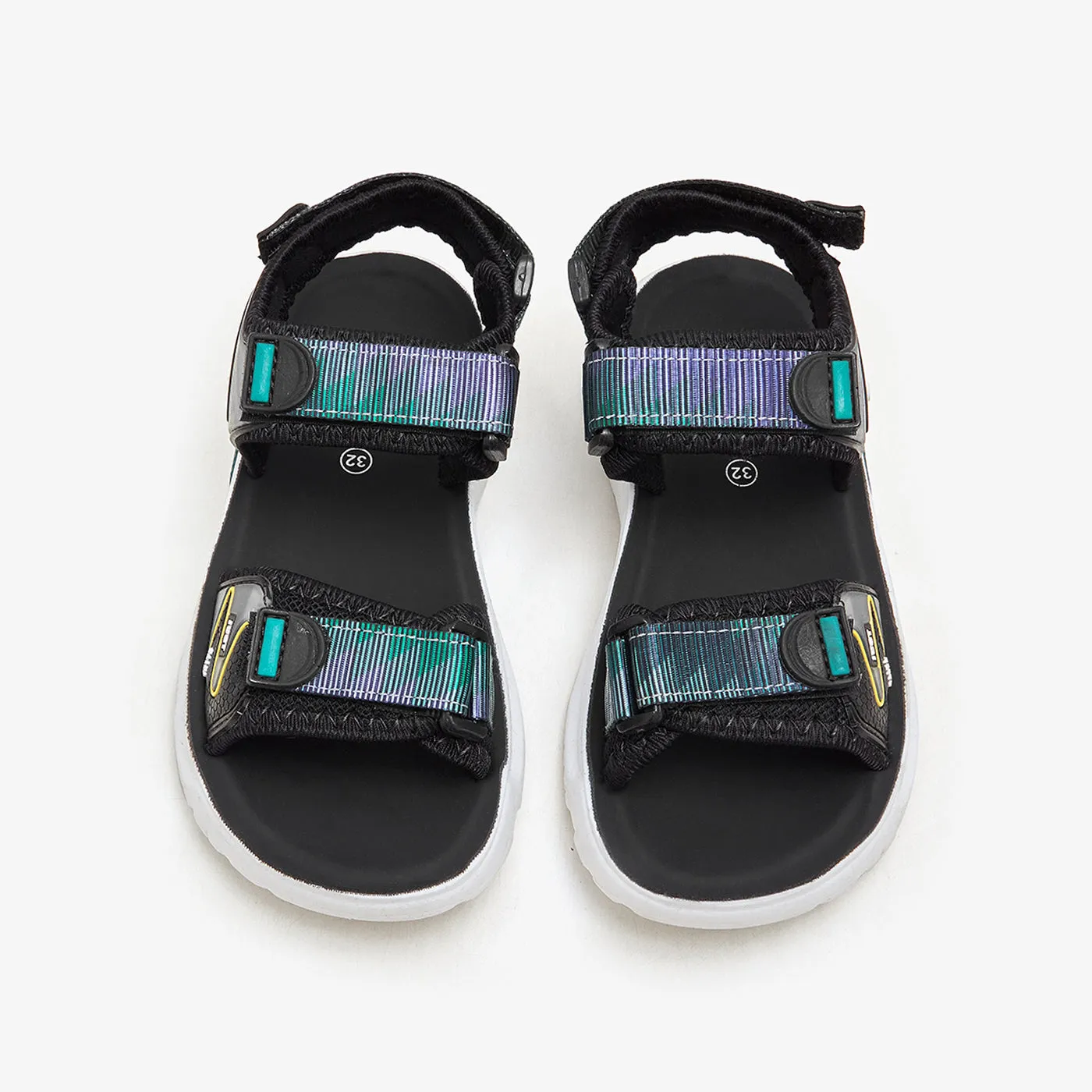 Boys' Cushioned Sandals long - distance run hook - and - loop closure shoes