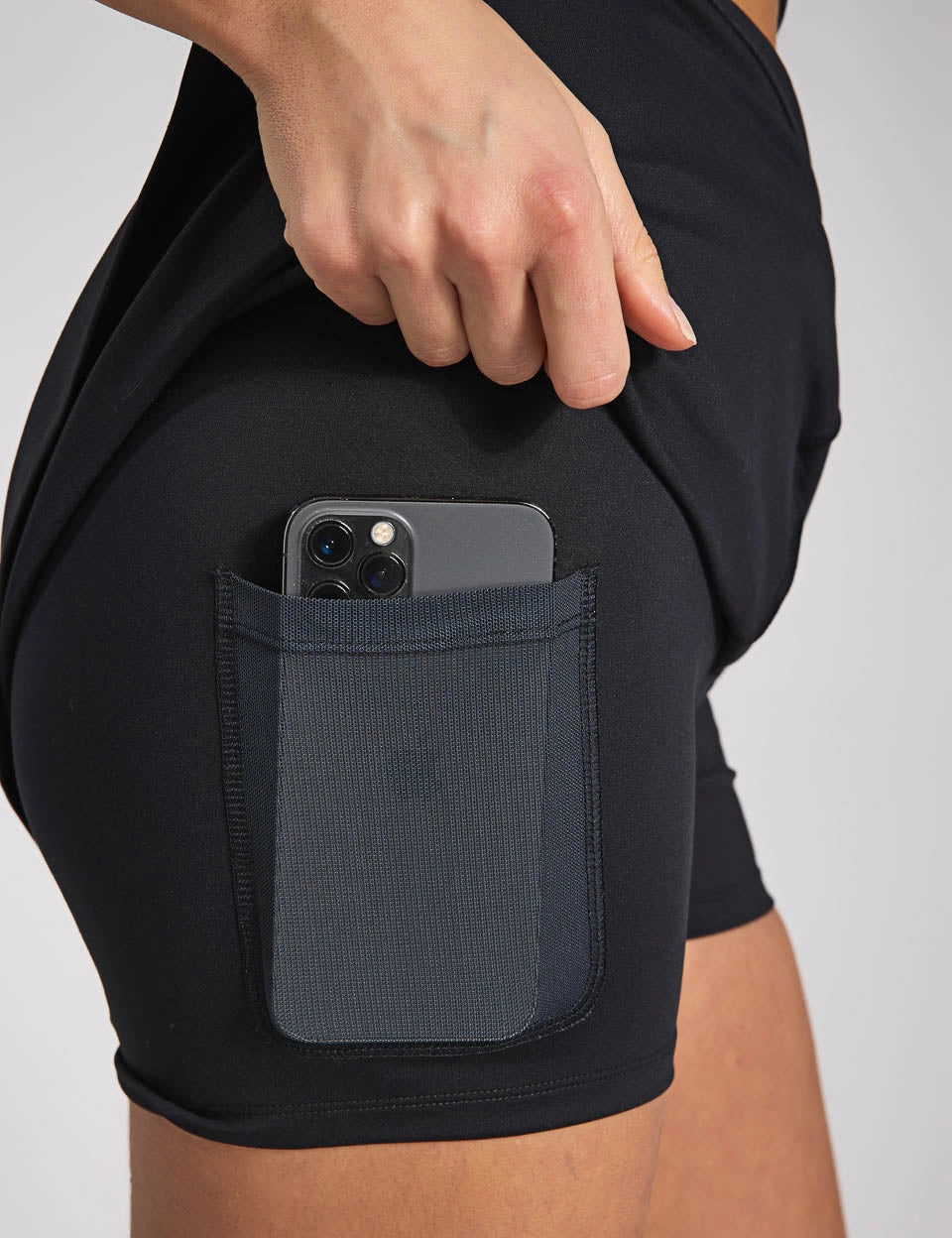 Effortless Fit Flexible Movement Twist Skort - Black