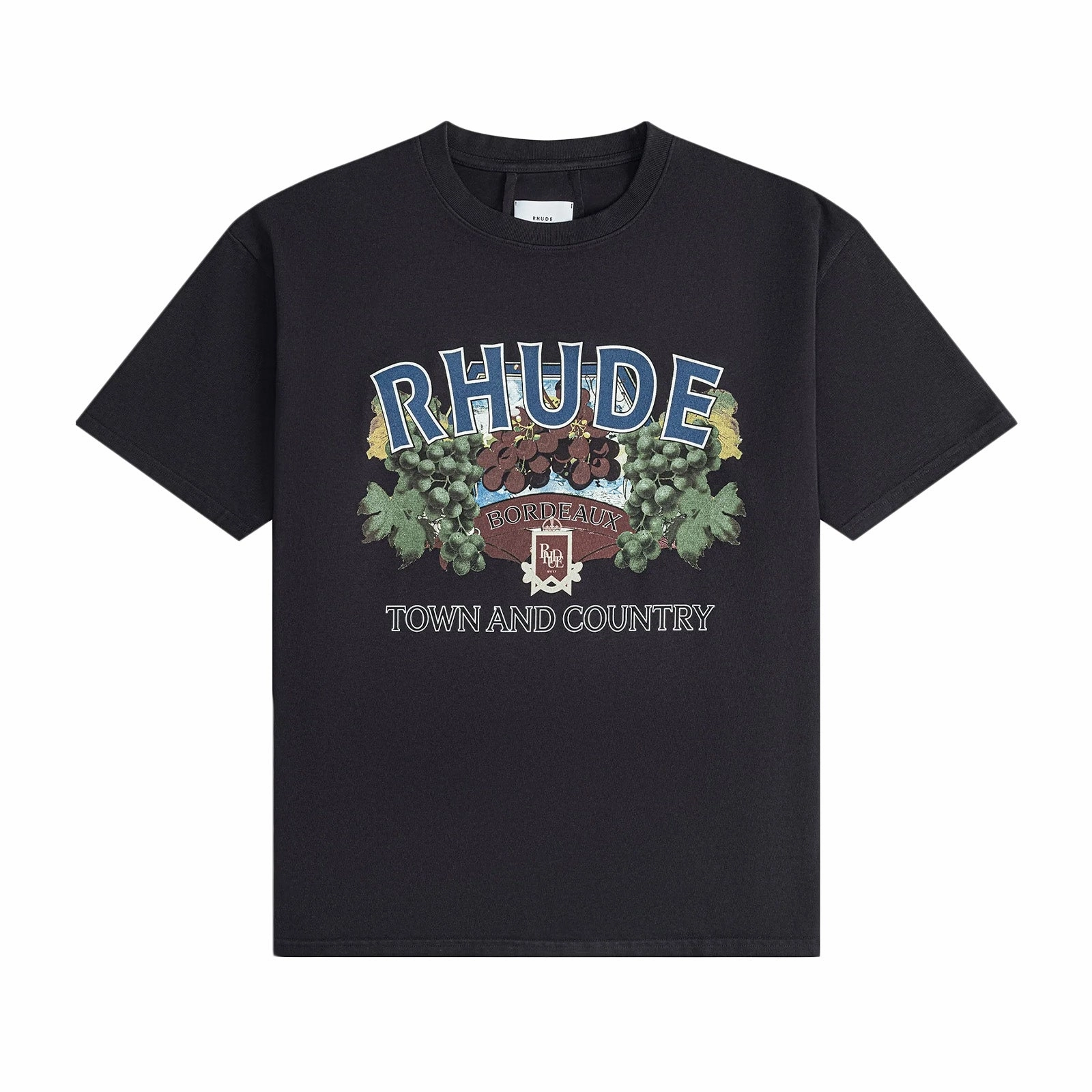 Italian Flair Rhude Town And Country T-Shirt 'Vintage Black'