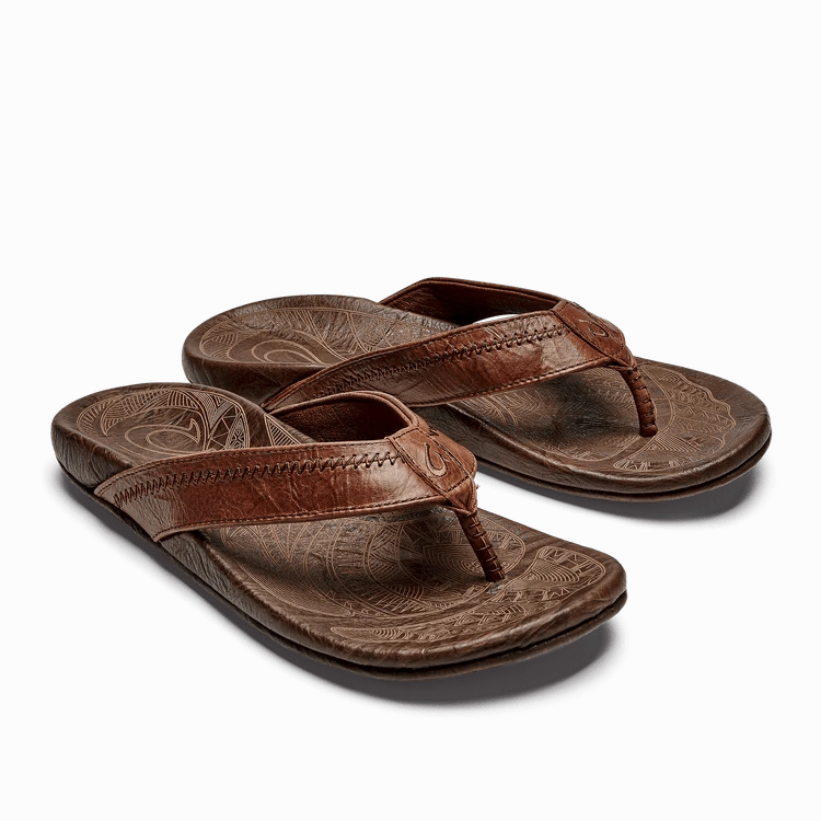 Olukai Men's Hiapo - Rum/Dark Wood Heat Safe