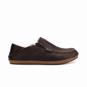 Urban Cool Olukai Men's Moloa Slipper - Dark Wood